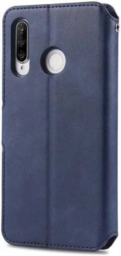 AZNS Huawei P30 Lite Portemonnee Stand Hoesje Blauw afbeelding 4