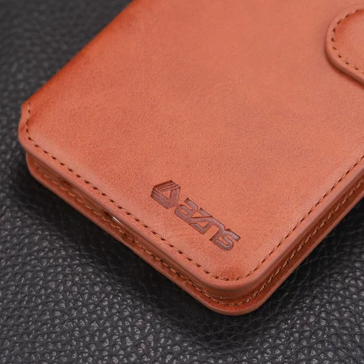 AZNS Huawei P30 Lite Portemonnee Stand Hoesje Bruin afbeelding 11