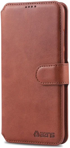 AZNS Huawei P30 Lite Portemonnee Stand Hoesje Bruin afbeelding 8