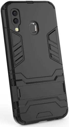 Samsung Galaxy A40 Hybrid Hoesje Zwart afbeelding 2