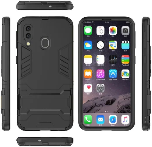 Samsung Galaxy A40 Hybrid Hoesje Zwart afbeelding 6