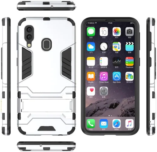 Samsung Galaxy A40 Hybrid Hoesje Wit afbeelding 2