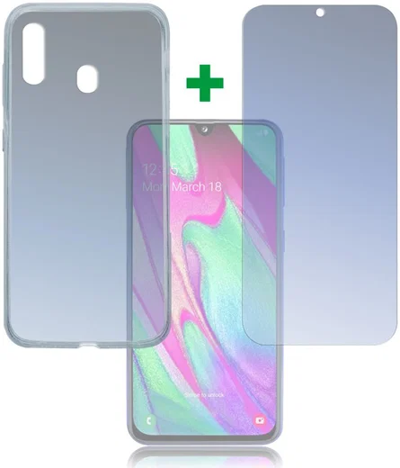 4smarts 360° Protection Limited Cover Samsung Galaxy A40 Transparant afbeelding 1