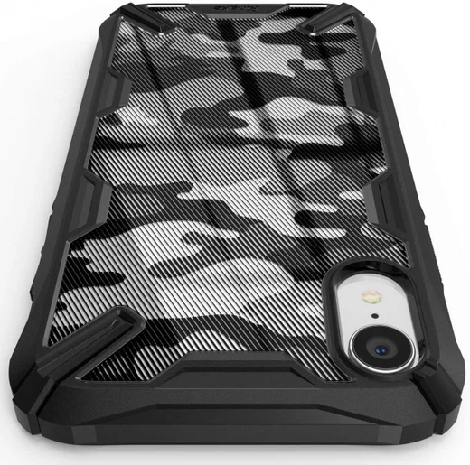 Ringke Fusion X Apple iPhone XR Hoesje Camo Zwart afbeelding 2