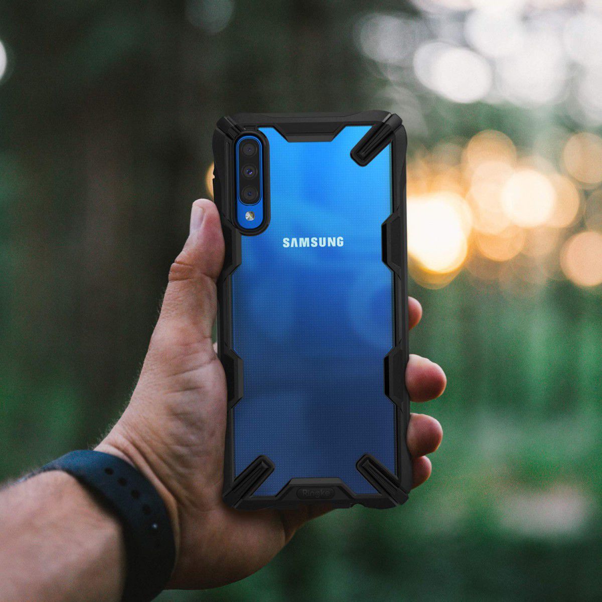 Ringke Fusion X Samsung Galaxy A50 Hoesje Zwart afbeelding 8