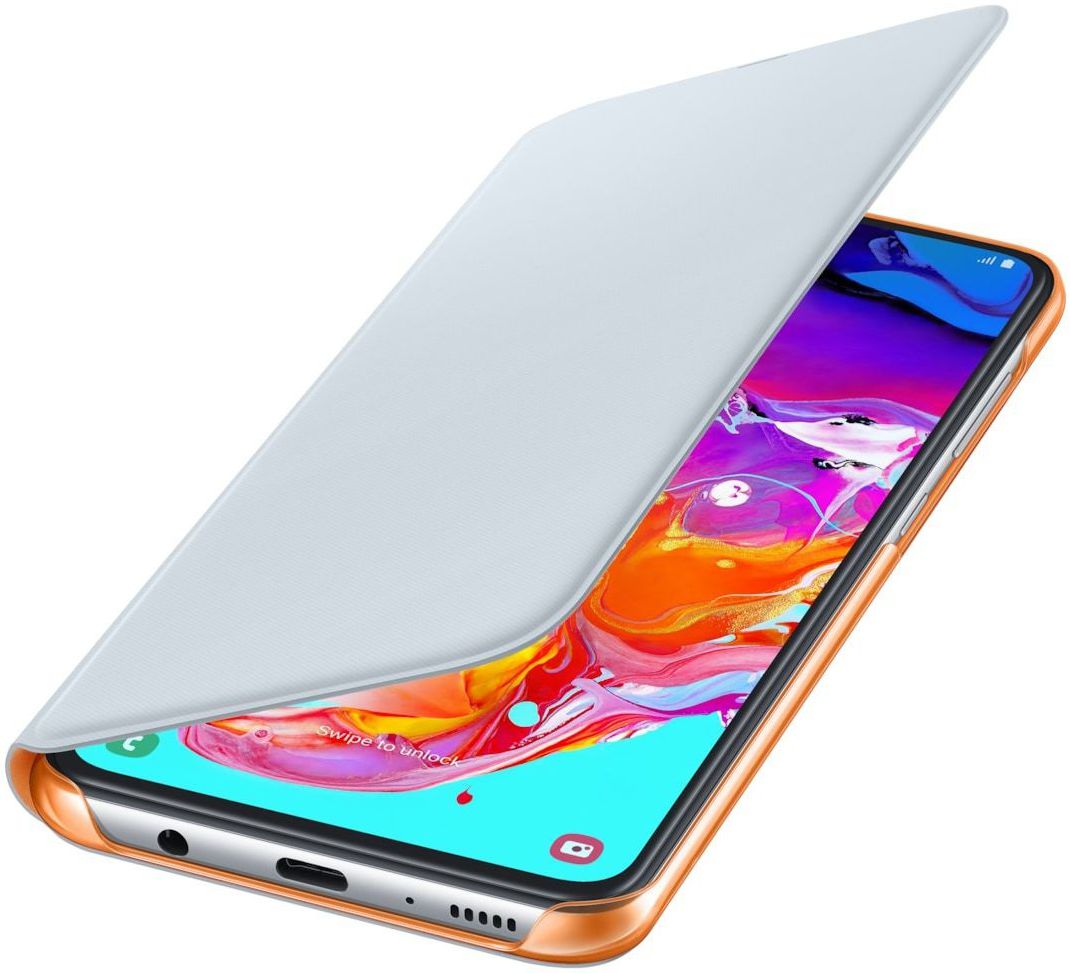 Origineel Samsung Galaxy A70 Hoesje Wallet Cover Wit afbeelding 1