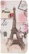 Samsung Galaxy A50 Book Case Hoesje Wallet met Print Eiffeltoren afbeelding 1