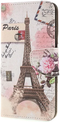 Samsung Galaxy A50 Book Case Hoesje Wallet met Print Eiffeltoren afbeelding 3