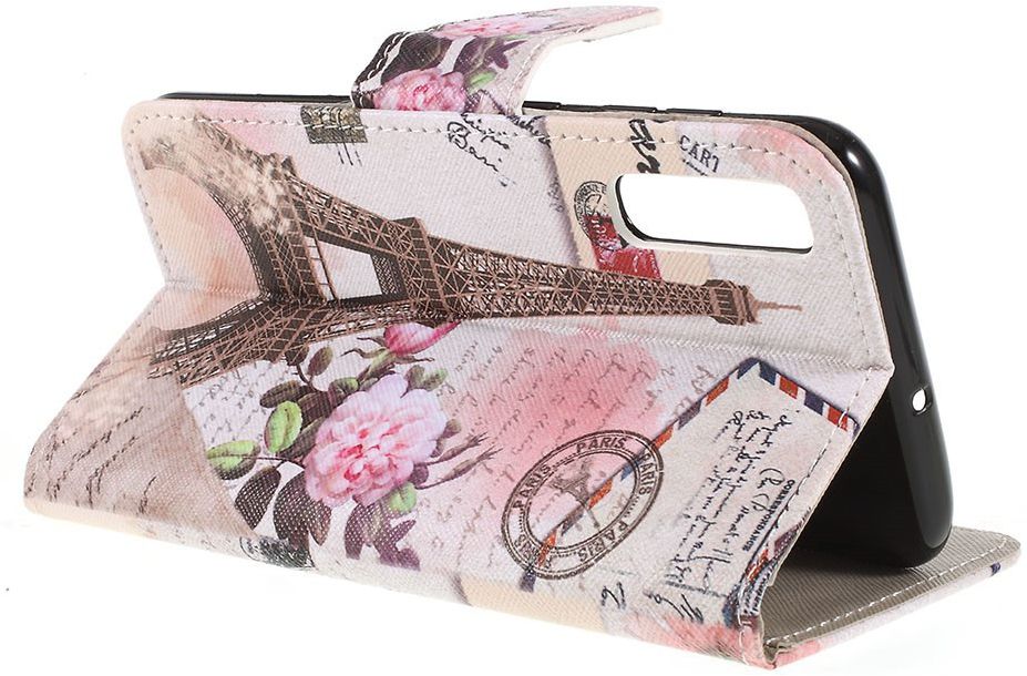 Samsung Galaxy A50 Book Case Hoesje Wallet met Print Eiffeltoren afbeelding 4