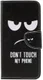 Samsung Galaxy A50 Book Case Hoesje Wallet Print Don't Touch My Phone afbeelding 1