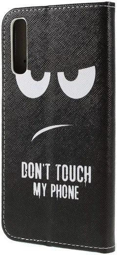 Samsung Galaxy A50 Book Case Hoesje Wallet Print Don't Touch My Phone afbeelding 2