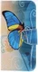 Samsung Galaxy A50 Book Case Hoesje Wallet Print Blauwe Vlinder afbeelding 1