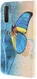 Samsung Galaxy A50 Book Case Hoesje Wallet Print Blauwe Vlinder afbeelding 3