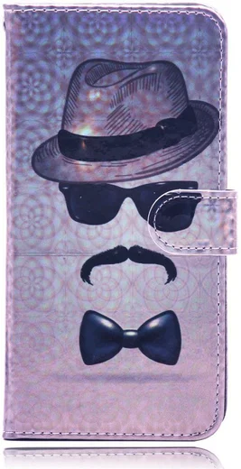 Samsung Galaxy A50 Book Case Hoesje Wallet met Print Gentleman afbeelding 1