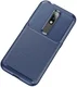 Nokia 4.2 Siliconen Carbon Hoesje Blauw afbeelding 2