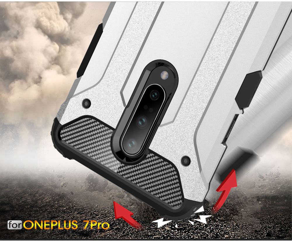 OnePlus 7 Pro Hybride Hoesje Zwart afbeelding 5