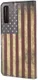 Samsung Galaxy A50 Book case Hoesje Wallet Kunst Leer Amerikaanse Vlag afbeelding 6