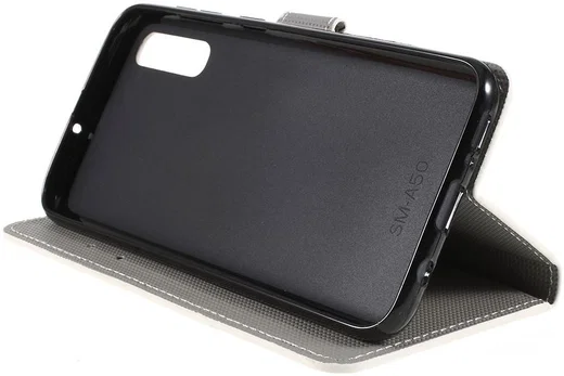 Samsung Galaxy A50 Book Case Hoesje Wallet met Print Kapok Bloem afbeelding 3