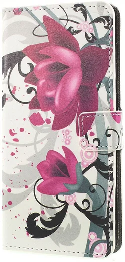 Samsung Galaxy A50 Book Case Hoesje Wallet met Print Kapok Bloem afbeelding 4