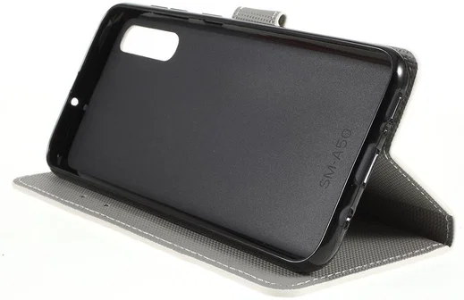 Samsung Galaxy A50 Book Case Hoesje Wallet met Print Vlinder afbeelding 3