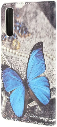 Samsung Galaxy A50 Book Case Hoesje Wallet met Print Vlinder afbeelding 5