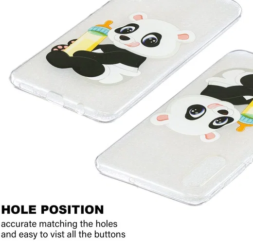 Samsung Galaxy A50 Hoesje TPU met Print Cute Panda afbeelding 3