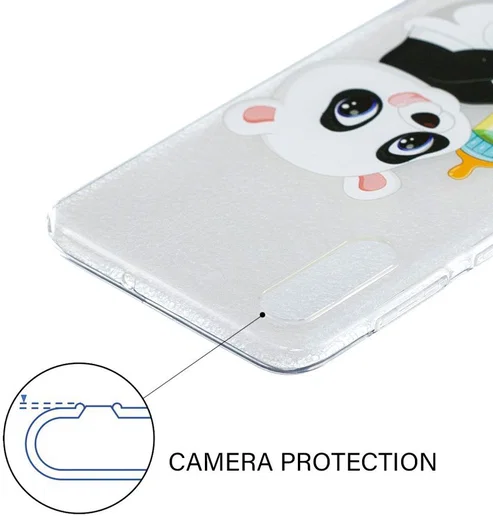 Samsung Galaxy A50 Hoesje TPU met Print Cute Panda afbeelding 4