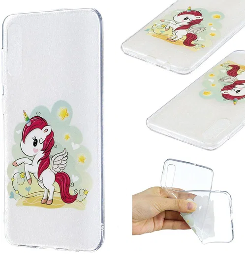 Samsung Galaxy A50 Hoesje TPU met Print Unicorn afbeelding 5