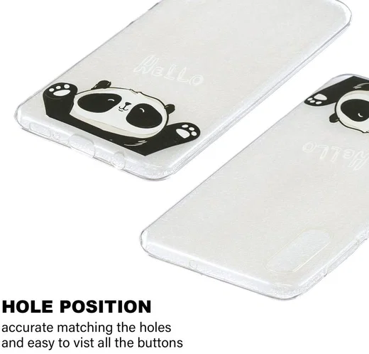 Samsung Galaxy A50 Hoesje TPU met Cute Panda Print afbeelding 3