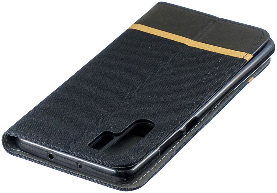 Huawei P30 Pro Linnen Portemonnee Hoesje Zwart afbeelding 5