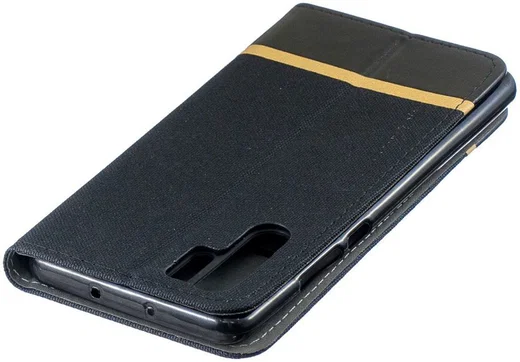 Huawei P30 Pro Linnen Portemonnee Hoesje Zwart afbeelding 5