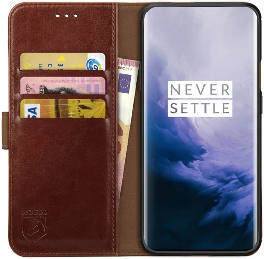 Rosso Element OnePlus 7 Pro Hoesje Book Cover Bruin afbeelding 1