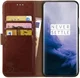 Rosso Element OnePlus 7 Pro Hoesje Book Cover Bruin afbeelding 1