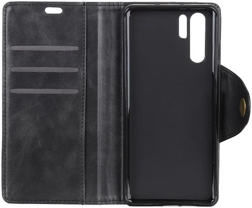 Huawei P30 Pro Portemonnee Stand Hoesje Zwart afbeelding 3