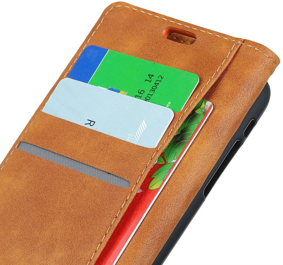 Huawei P30 Pro Portemonnee Stand Hoesje Bruin afbeelding 4