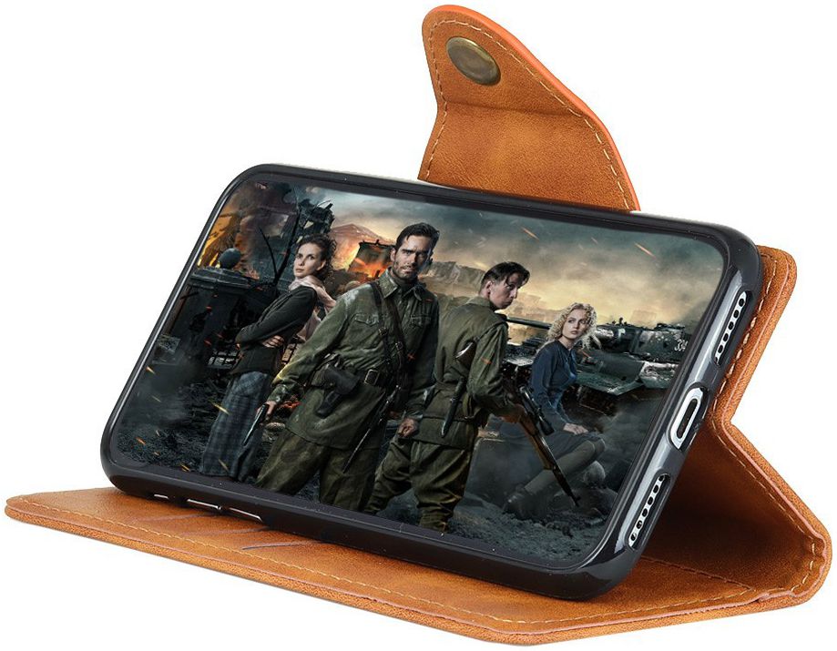 Huawei P30 Pro Portemonnee Stand Hoesje Bruin afbeelding 5
