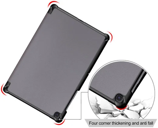 Samsung Galaxy Tab S5e Hoes Tri-Fold Grijs afbeelding 5