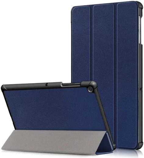 Samsung Galaxy Tab S5e Hoes Tri-Fold Donker Blauw afbeelding 1
