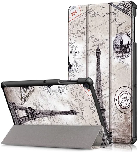 Samsung Galaxy Tab S5e Tri-Fold Hoes met Eiffeltoren Print afbeelding 1