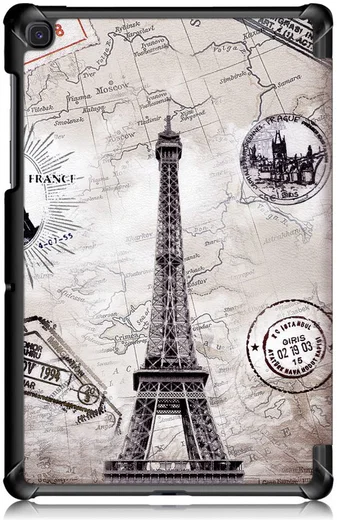 Samsung Galaxy Tab S5e Tri-Fold Hoes met Eiffeltoren Print afbeelding 7