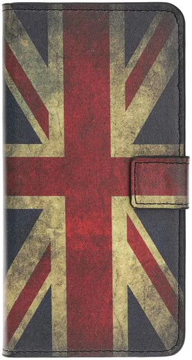 Samsung Galaxy A40 Portemonnee Hoesje met Print Britse Vlag afbeelding 1