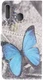 Samsung Galaxy A40 Portemonnee Hoesje met Print Blauw Vlinder afbeelding 5