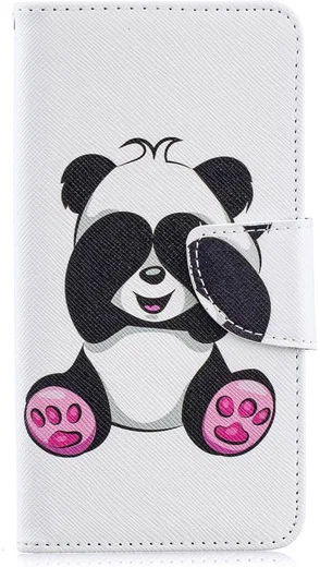 Samsung Galaxy A40 Portemonnee Print Hoesje Panda afbeelding 1