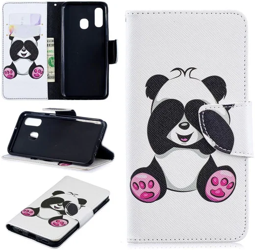 Samsung Galaxy A40 Portemonnee Print Hoesje Panda afbeelding 10