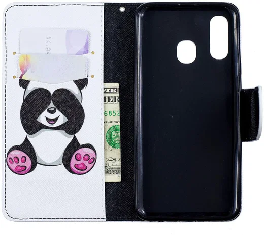 Samsung Galaxy A40 Portemonnee Print Hoesje Panda afbeelding 2