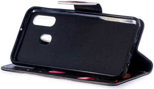 Samsung Galaxy A40 Portemonnee Print Hoesje Bloem afbeelding 6