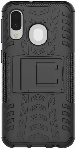 Samsung Galaxy A40 Robuust Hybride Hoesje Zwart afbeelding 6