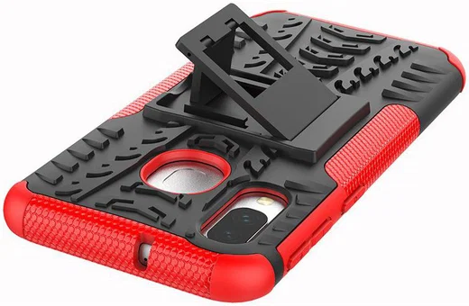 Samsung Galaxy A40 Robuust Hybride Hoesje Rood afbeelding 4