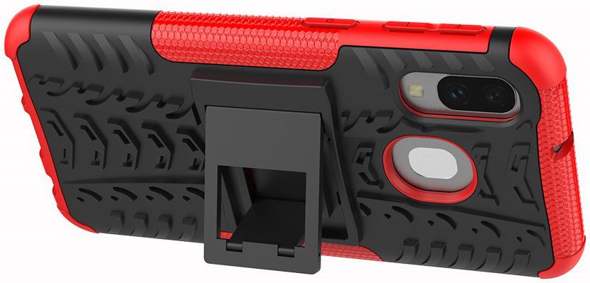 Samsung Galaxy A40 Robuust Hybride Hoesje Rood afbeelding 5