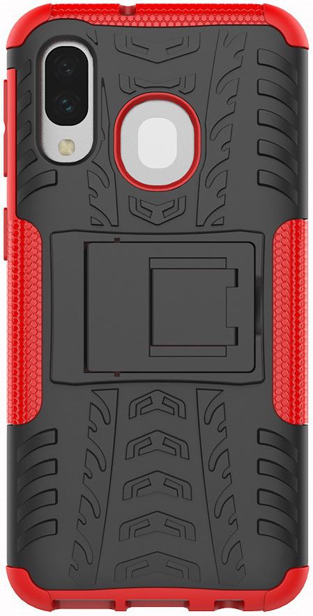 Samsung Galaxy A40 Robuust Hybride Hoesje Rood afbeelding 6